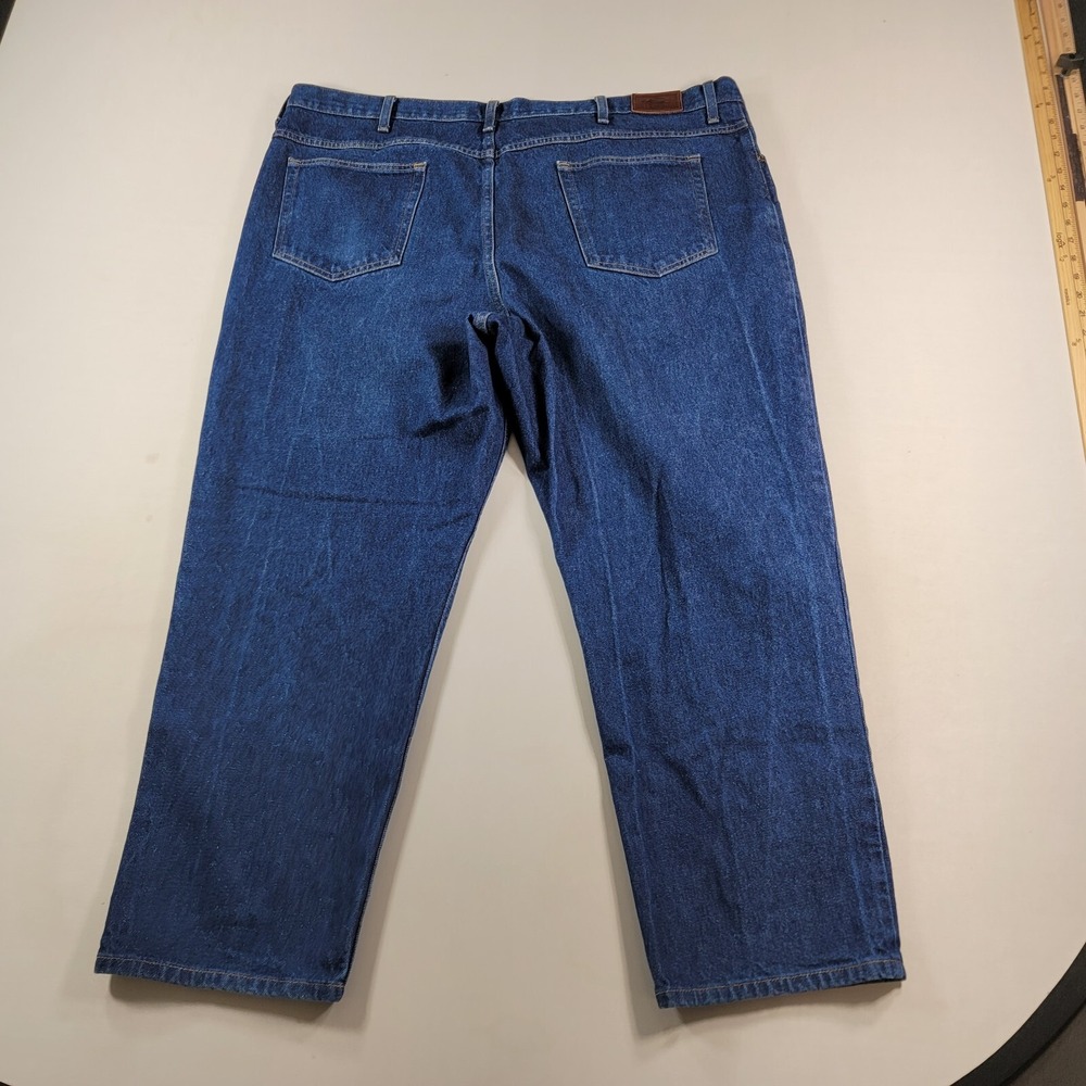 LL Bean Denim Jeans Mens 44x29‎ Blue Natural Fit Straight Cotton - Picture 3 of 10